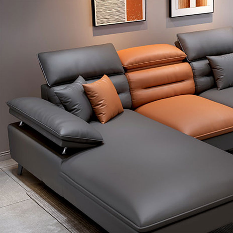 Pillow Top Arm Sofa Reversible Modular L-Shape Furniture Sectionals