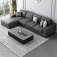 Contemporary Sofa Pillow Top Arm Modular Reversible L-Shape Sectional Couch Dark Gray Clearhalo 'furn' 'furn_sectionals' 'Furniture' 'Living Room Furniture' 'Sectionals' 5421554