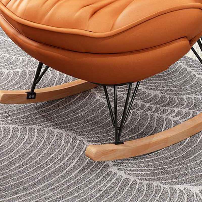 27.56 "L x 37.4" W x 34.65 "H Silla trasera sin brazo, reclinable moderno con otomana