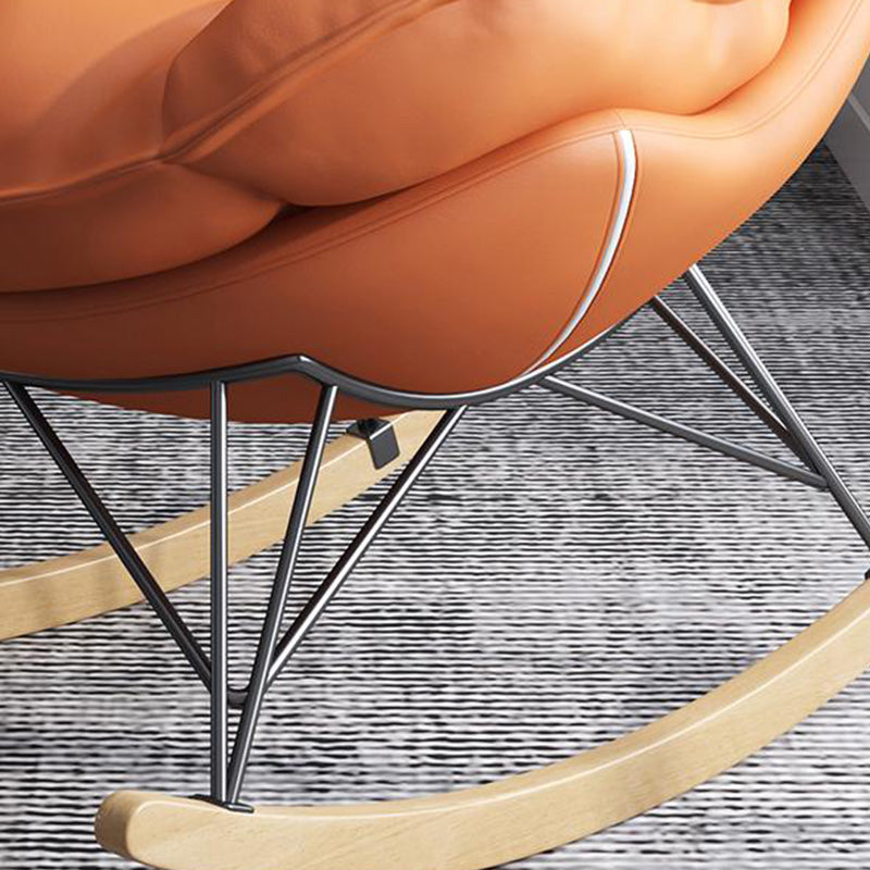 27.56 "L x 37.4" W x 34.65 "H Silla trasera sin brazo, reclinable moderno con otomana