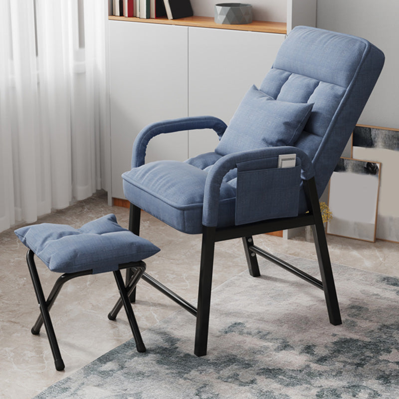 Chaise de salon en lin 17.71 "L x 22,44" W x 34,64 "H Chaise d'accent réglable avec stockage