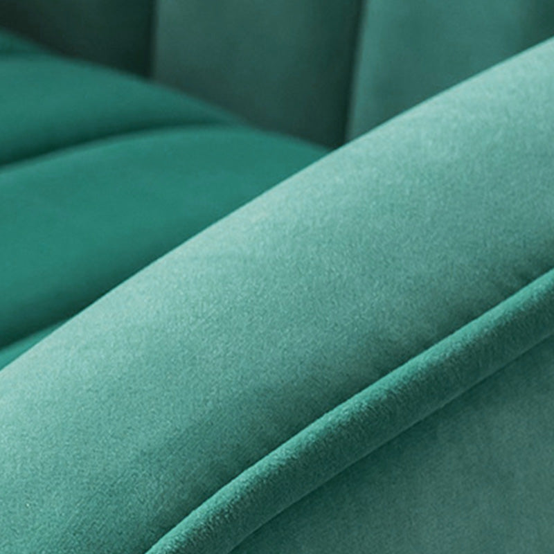 27.26 "L x 34.15" W x 40,94 "H Velvet Wingback -stoel, moderne hellende wapenstoel