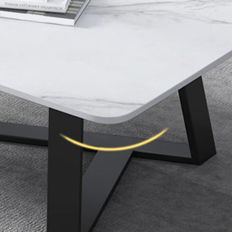 グラムスタイルグレー/ブラックゴールド/ホワイトゴールドロックスレートトップコーヒーテーブル