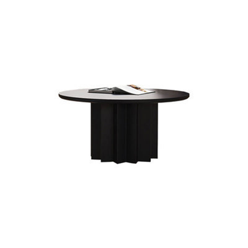 ソリッドウッドブルー/ホワイト/グリーン/ブラックシングルフットベースデザインラウンドコーヒーテーブル