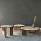 French Country Round Cocktail Table Wood 3 Legs Coffee Table Clearhalo 'Coffee & Accent Tables' 'Coffee Tables' 'coffee_tables' 'furn' 'furn_coffee_tables' 'Furniture' 'Living Room Furniture' 5421790