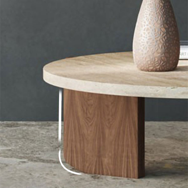 French Country Round Cocktail Table Wood 3 Legs Coffee Table Clearhalo 'Coffee & Accent Tables' 'Coffee Tables' 'coffee_tables' 'furn' 'furn_coffee_tables' 'Furniture' 'Living Room Furniture' 5421797