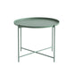 Cross Legs Tray Top Coffee Table Round Metallic Cocktail Table 24"L x 24"W x 18.5"H Green Clearhalo 'Coffee & Accent Tables' 'Coffee Tables' 'coffee_tables' 'furn' 'furn_coffee_tables' 'Furniture' 'Living Room Furniture' 5421810
