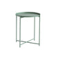 Cross Legs Tray Top Coffee Table Round Metallic Cocktail Table 17"L x 17"W x 20.5"H Green Clearhalo 'Coffee & Accent Tables' 'Coffee Tables' 'coffee_tables' 'furn' 'furn_coffee_tables' 'Furniture' 'Living Room Furniture' 5421815