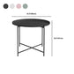 Cross Legs Tray Top Coffee Table Round Metallic Cocktail Table Clearhalo 'Coffee & Accent Tables' 'Coffee Tables' 'coffee_tables' 'furn' 'furn_coffee_tables' 'Furniture' 'Living Room Furniture' 5421825
