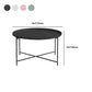 Cross Legs Tray Top Coffee Table Round Metallic Cocktail Table Clearhalo 'Coffee & Accent Tables' 'Coffee Tables' 'coffee_tables' 'furn' 'furn_coffee_tables' 'Furniture' 'Living Room Furniture' 5421826