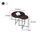Cross Legs Tray Top Coffee Table Round Metallic Cocktail Table Clearhalo 'Coffee & Accent Tables' 'Coffee Tables' 'coffee_tables' 'furn' 'furn_coffee_tables' 'Furniture' 'Living Room Furniture' 5421827