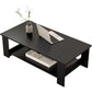 Rectangular Wooden 4 Legs Coffee Cocktail Table with Storage Shelf Clearhalo 'Coffee & Accent Tables' 'Coffee Tables' 'coffee_tables' 'furn' 'furn_coffee_tables' 'Furniture' 'Living Room Furniture' 5421849