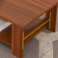 Rectangular Wooden 4 Legs Coffee Cocktail Table with Storage Shelf Clearhalo 'Coffee & Accent Tables' 'Coffee Tables' 'coffee_tables' 'furn' 'furn_coffee_tables' 'Furniture' 'Living Room Furniture' 5421852
