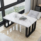 Contemporary Rectangular Coffee Table Faux Wood Sled Cocktail Table