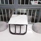 Contemporary Rectangular Coffee Table Faux Wood Sled Cocktail Table