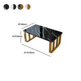 Contemporary Rectangular Coffee Table Faux Wood Sled Cocktail Table