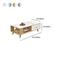 Modern Rectangular Coffee Table with Storage Wooden 4 Legs Cocktail Table Clearhalo 'Coffee & Accent Tables' 'Coffee Tables' 'coffee_tables' 'furn' 'furn_coffee_tables' 'Furniture' 'Living Room Furniture' 5421928
