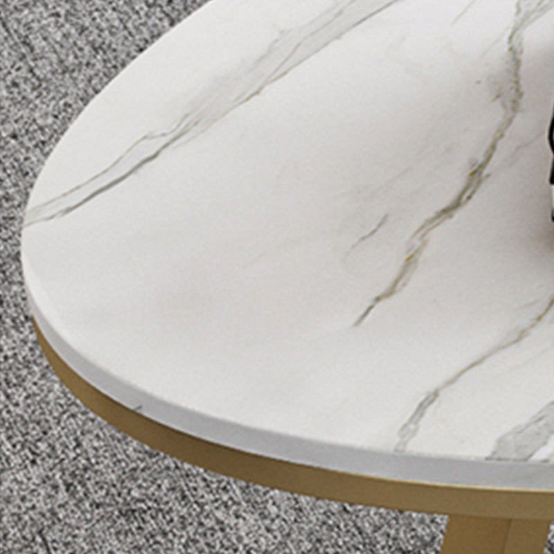 Slate Top Glam Cross Legs Coffee Table Oval Coffee Cocktail Table Clearhalo 'Coffee & Accent Tables' 'Coffee Tables' 'coffee_tables' 'furn' 'furn_coffee_tables' 'Furniture' 'Living Room Furniture' 5421974