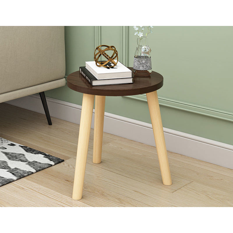 Modern White/yellow/black/pink Round End Table Wooden Tripod Sofa Side Table