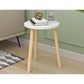 Modern White/yellow/black/pink Round End Table Wooden Tripod Sofa Side Table