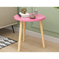 Modern White/yellow/black/pink Round End Table Wooden Tripod Sofa Side Table
