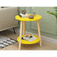 Modern White/yellow/black/pink Round End Table Wooden Tripod Sofa Side Table