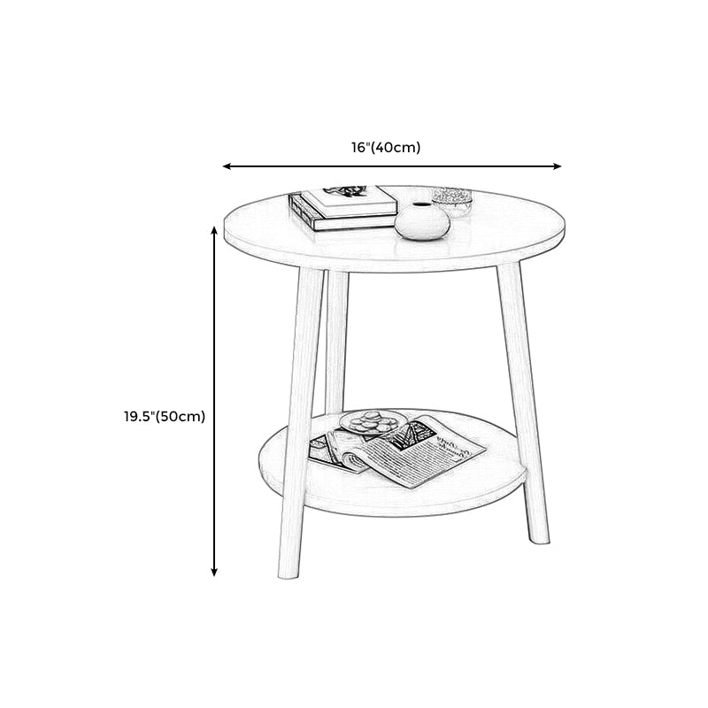 Modern White/yellow/black/pink Round End Table Wooden Tripod Sofa Side Table