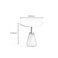 Contemporary Round Steel Top Sofa Side Table Concrete Pedestal End Table