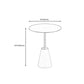 Contemporary Round Steel Top Sofa Side Table Concrete Pedestal End Table