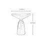 Contemporary Round Side Table Glass Pedestal Sofa End Table for Living Room