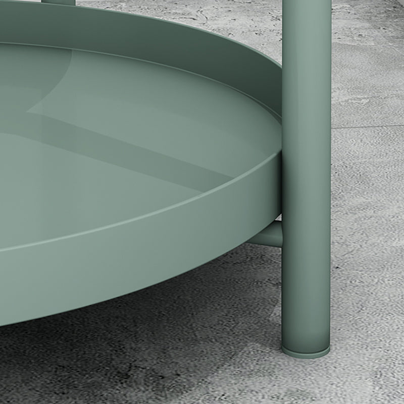 4 Legs Base Design Carbon Steel White/green/black/yellow Round Side Table
