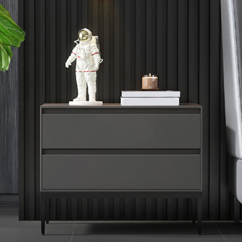 Houten nachtkastje 20 "hoog bedkast met laden en benen