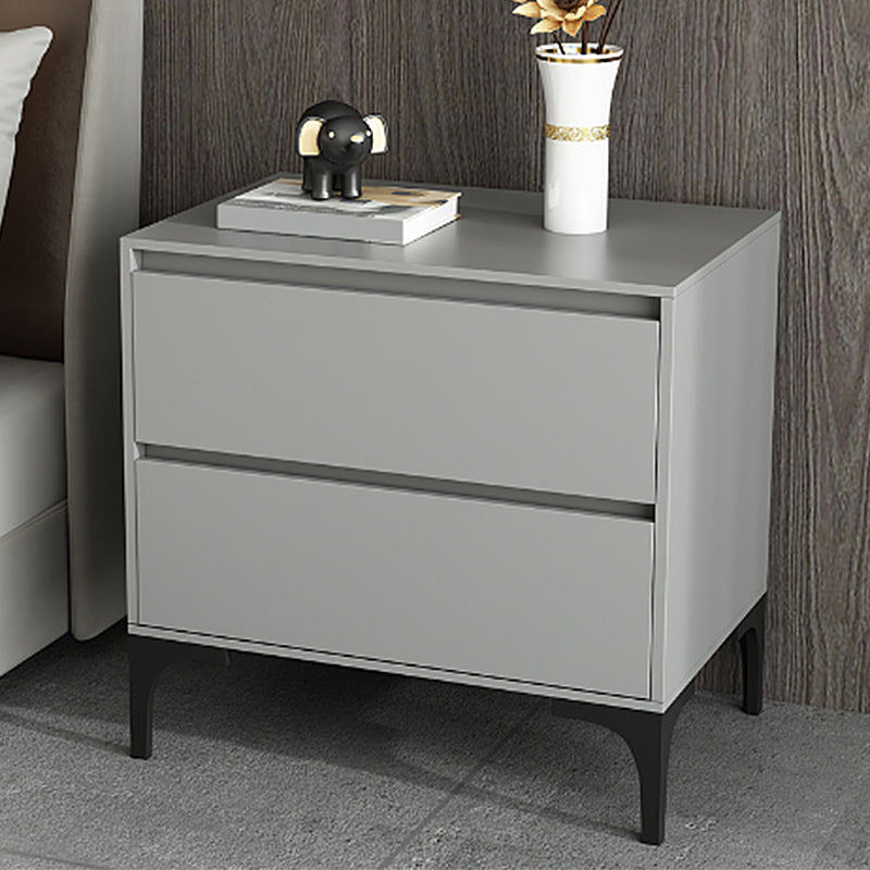 Tablette de nuit en bois 20 "de haut armoire de chevet avec tiroirs et jambes