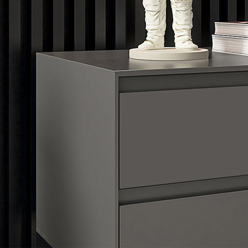 Tablette de nuit en bois 20 "de haut armoire de chevet avec tiroirs et jambes