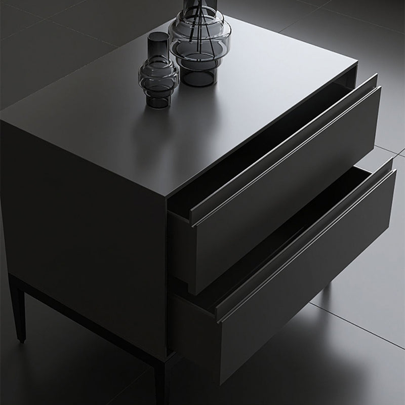 Tablette de nuit en bois 20 "de haut armoire de chevet avec tiroirs et jambes