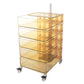 Plastic Nightstand Or End Table 28" Tall Nightstand with Drawers and Wheel Clear Yellow Single Cover Clearhalo 'Bedroom Furniture' 'furn' 'furn_night_stand' 'Furniture' 'night_stand' 'Nightstands' 5422341