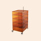 Plastic Nightstand Or End Table 28" Tall Nightstand with Drawers and Wheel Clear-Brown Double Cover Clearhalo 'Bedroom Furniture' 'furn' 'furn_night_stand' 'Furniture' 'night_stand' 'Nightstands' 5422348