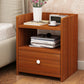 Modern Wood Nightstand 40" Tall Bedside Cabinet with Drawer and Legs