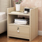 Modern Wood Nightstand 40" Tall Bedside Cabinet with Drawer and Legs