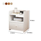 Modern Wood Nightstand 40" Tall Bedside Cabinet with Drawer and Legs