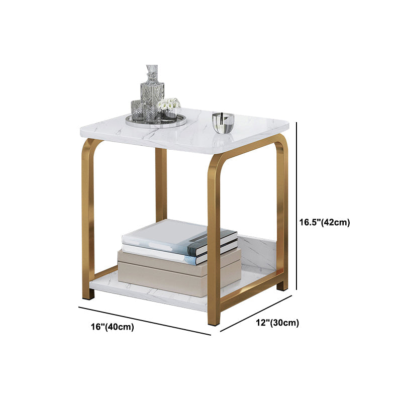 Table de nuit moderne avec table de nuit en métal de 12 "de largeur avec panier
