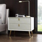 2- Drawer Nightstand 16" Wide Modern Accent Table Nightstand with Legs