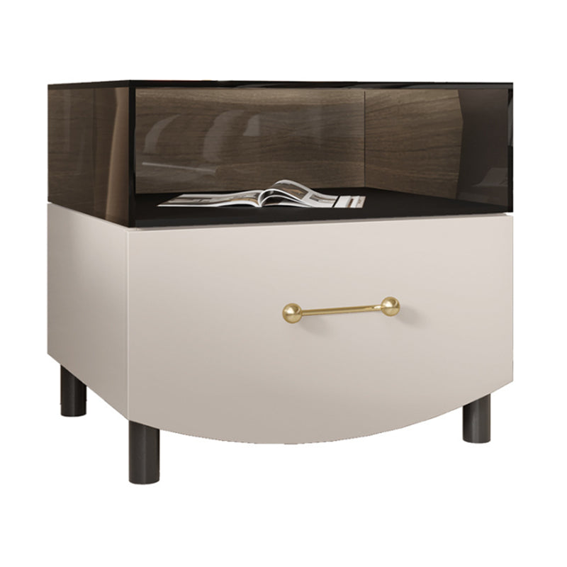 Palabra nocturna con cajón y mesa de madera maciza de 22 "de altura con piernas