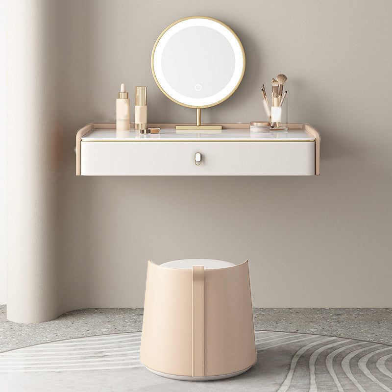 Stile glam Off-White Slate Sottopop Wall montato con 1/2 Cassetto del cassetto