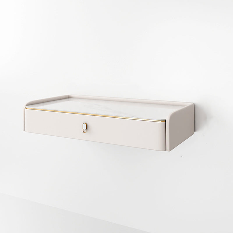 Stile glam Off-White Slate Sottopop Wall montato con 1/2 Cassetto del cassetto