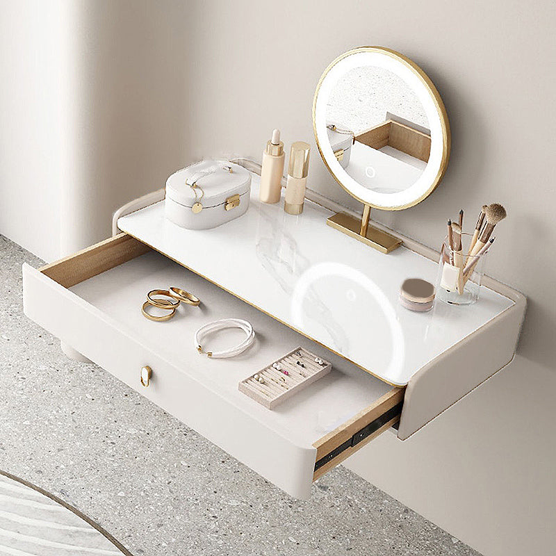 Stile glam Off-White Slate Sottopop Wall montato con 1/2 Cassetto del cassetto