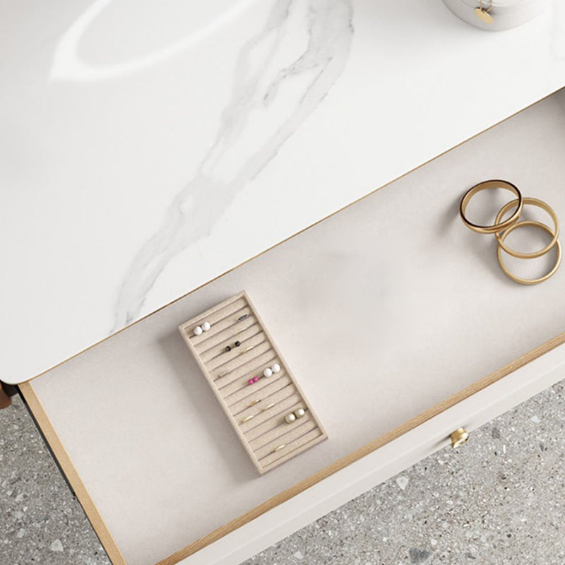 Stile glam Off-White Slate Sottopop Wall montato con 1/2 Cassetto del cassetto