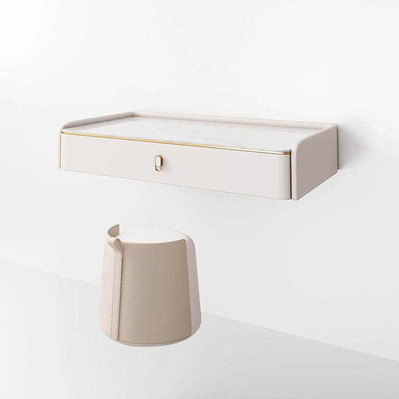 Stile glam Off-White Slate Sottopop Wall montato con 1/2 Cassetto del cassetto