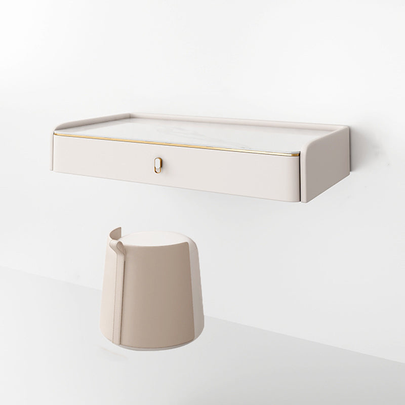 Stile glam Off-White Slate Sottopop Wall montato con 1/2 Cassetto del cassetto