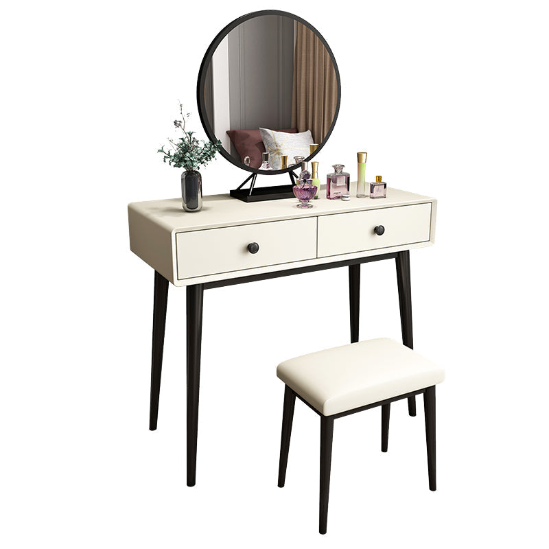 29.5" Height White Wooden Top Make-up Vanity with Drawer for Bedroom